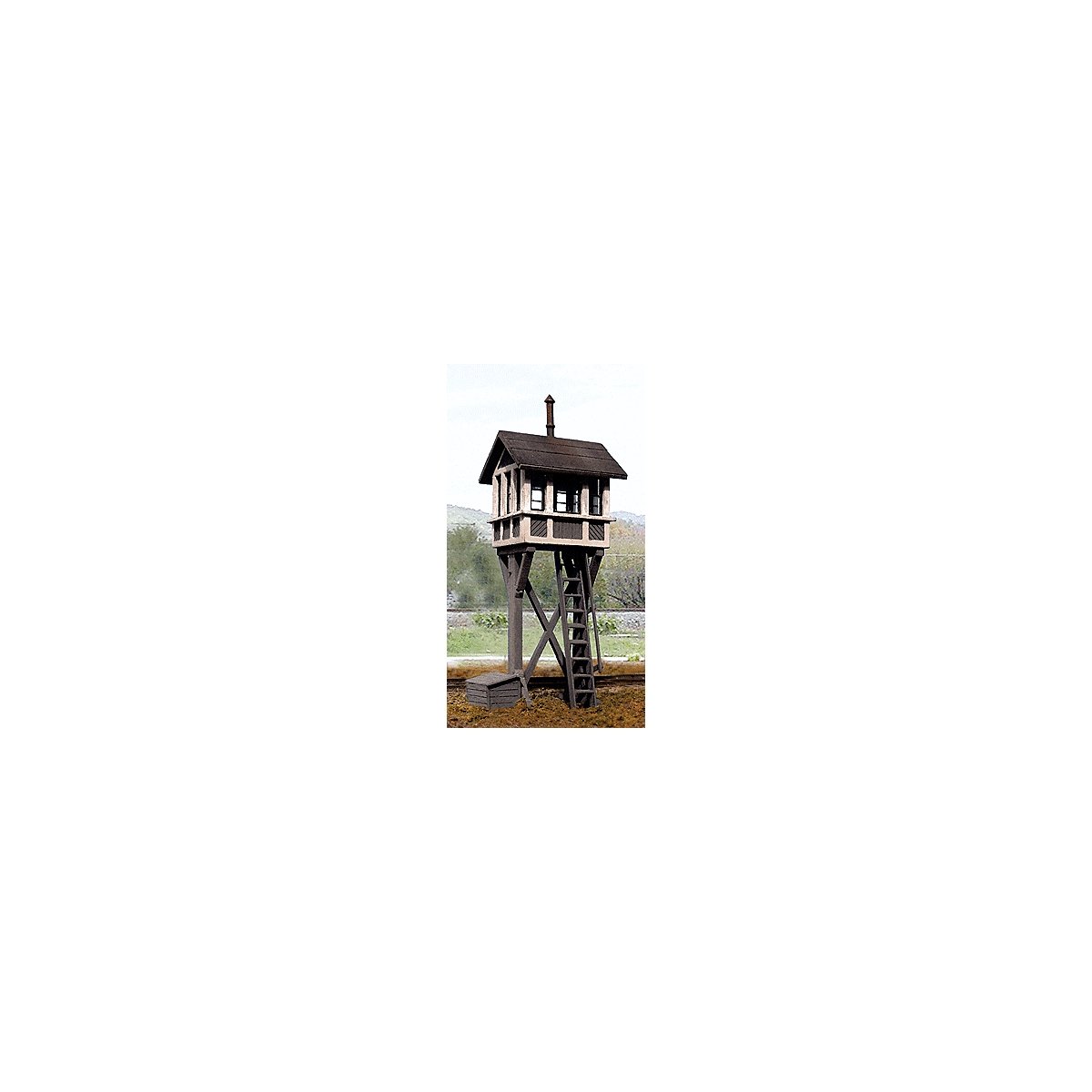 Elevated Crossing Shanty -- 1-1/4 x 1-1/4′ 3.2 x 3.2cm, HO, B.T.S. 27505
