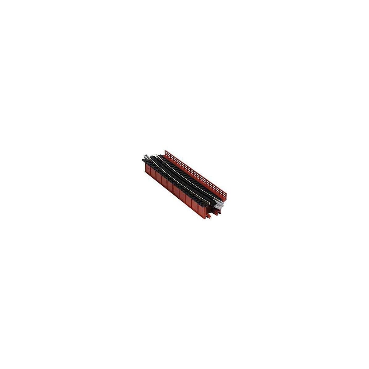 Curved-Deck Girder Bridge with Code 80 Track - Assembled - Unitrack -- 19′ 481mm Radius, 15 Degrees, N, Kato USA Inc 20470