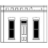 Modular Walls -- Rectangular Entry Door pkg(2), O, Design Preservation Models 90104