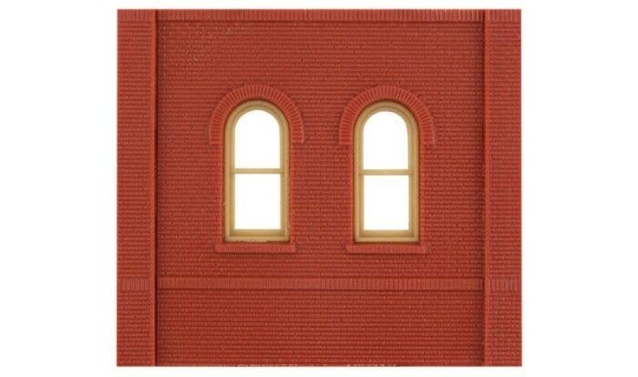 Modular Building System(TM) -- Dock Level Wall Sections w/Arched Windows - Kit, HO, Design Preservation Models 30103