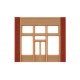 Modular Building System(TM) -- Street Level Wall Sections w/20th Century Entry - Kit, HO, Design Preservation Models 30161