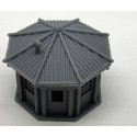 Octagon Building with Roof and Window Glass -- Kit - Unpainted Cast Resin, HO, Phoenix Precision Models 31800