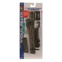 Remote-Controlled 18′ Radius Turnout - Code 100 - Nickel Silver -- Left Hand, HO, Life-Like Products 3003