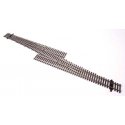 Code 83 Nickel Silver DCC Friendly Number 6 Single Crossover Turnout -- Right Hand, HO, WalthersTrack 83076