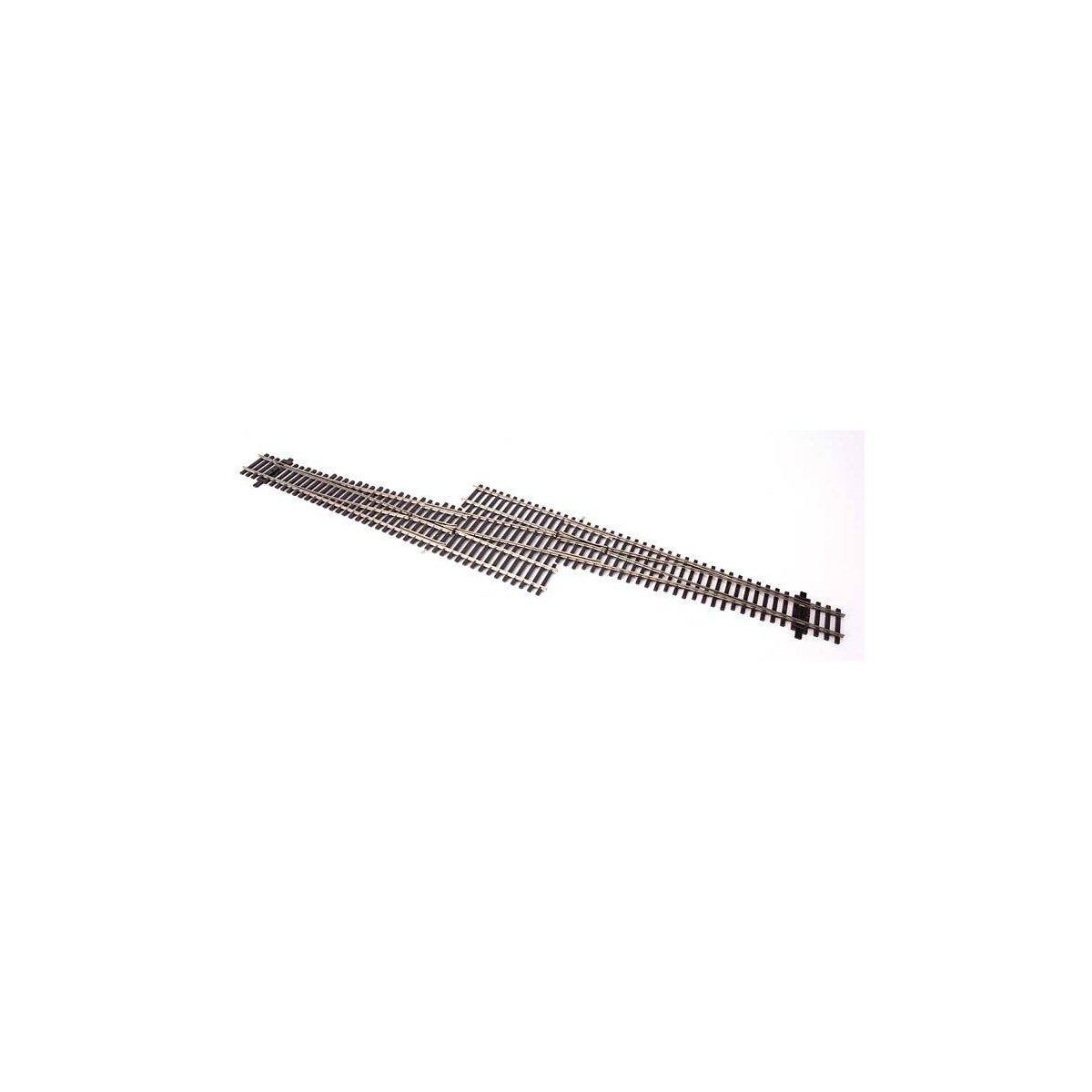 Code 83 Nickel Silver DCC Friendly Number 6 Single Crossover Turnout -- Left Hand, HO, WalthersTrack 83075