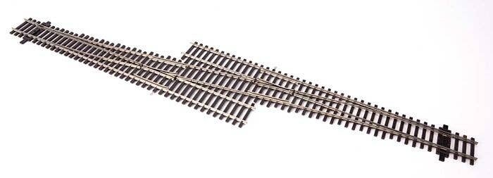 Code 83 Nickel Silver DCC Friendly Number 6 Single Crossover Turnout -- Left Hand, HO, WalthersTrack 83075