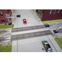 Modern Wood Grade Crossing w/Rerailer Ends -- Kit, HO, WalthersTrack 83113