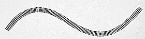 Code 100 Nickel-Silver Super Flex Track with Black Ties -- 3′ 91.4cm, HO, Atlas Model Railroad Co. 168