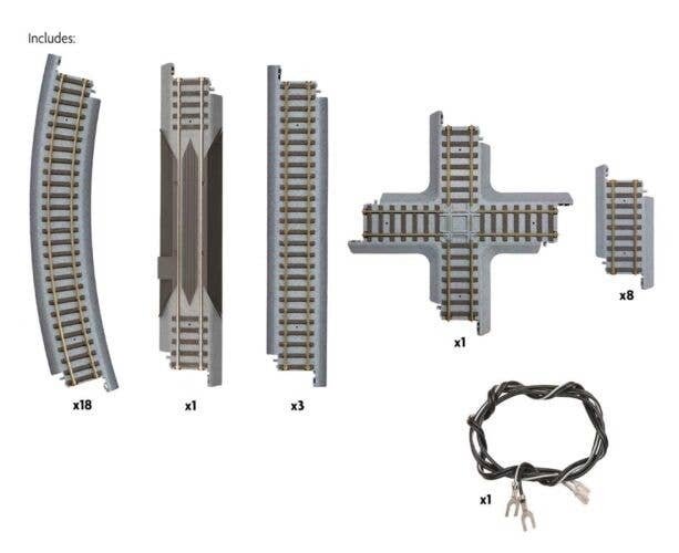 Power-Loc Figure 8 Track Set, HO, WalthersTrainline 1366