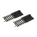 Lighted Bumper 2-Pack -- Code 100 Nickel Silver, HO, Life-Like Products 3008