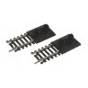 Lighted Bumper 2-Pack -- Code 100 Nickel Silver, HO, Life-Like Products 3008