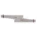 Code 83 Nickel Silver DCC Friendly Number 5 Single Crossover Turnout -- Right Hand, HO, WalthersTrack 83074