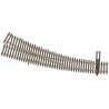 Code 83 Nickel Silver DCC-Friendly Curved Turnout - 24 and 36′ Radii -- Right Hand, HO, WalthersTrack 83068