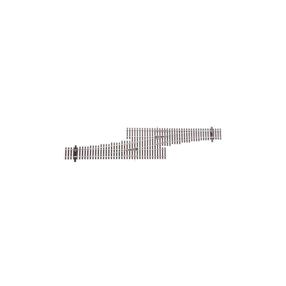 Code 83 Nickel Silver DCC Friendly Number 5 Single Crossover Turnout -- Left Hand, HO, WalthersTrack 83073