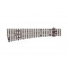 Code 100 Medium Radius Turnout - Streamline -- Left Hand, Insulfrog, HO, Peco SL96