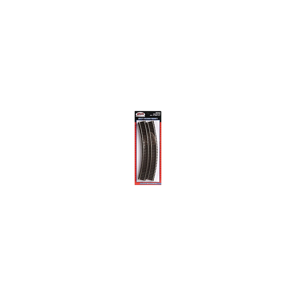 Code 83 Curved Snap Track -- 18′ Radius pkg(6), HO, Atlas Model Railroad Co. 532