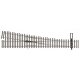 Code 70 Nickel Silver DCC Friendly Number 6 Turnout -- Right Hand, HO, WalthersTrack 70018