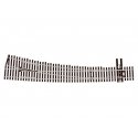 North American-Style Code 83 7 Curved Turnout - Streamline -- Right Hand, Insulfrog, HO, Peco SL8376
