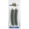 Curved Track w/ Nickel Silver Rail & Gray Roadbed - E-Z Track(R) -- 22′ 55.9cm Radius pkg(4, HO, Bachmann Industries 44503