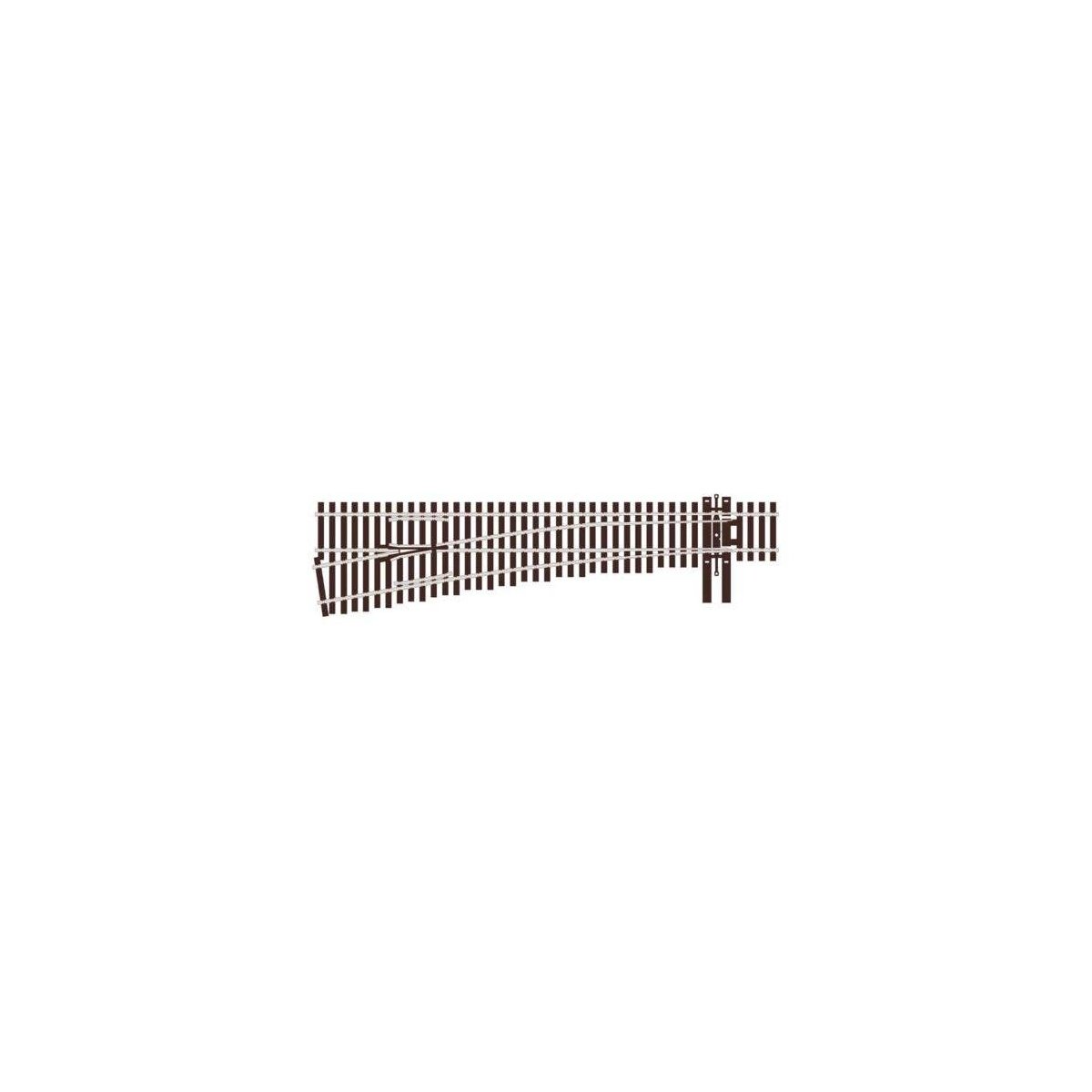 North American-Style Code 83 6 Turnout - Streamline -- Left Hand, Unifrog, HO, Peco SLU8362