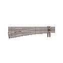 North American-Style Code 83 6 Turnout - Streamline -- Left Hand, Unifrog, HO, Peco SLU8362