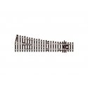 Code 100 Small Radius Turnout - Streamline -- Right Hand, Insulfrog, HO, Peco SL91