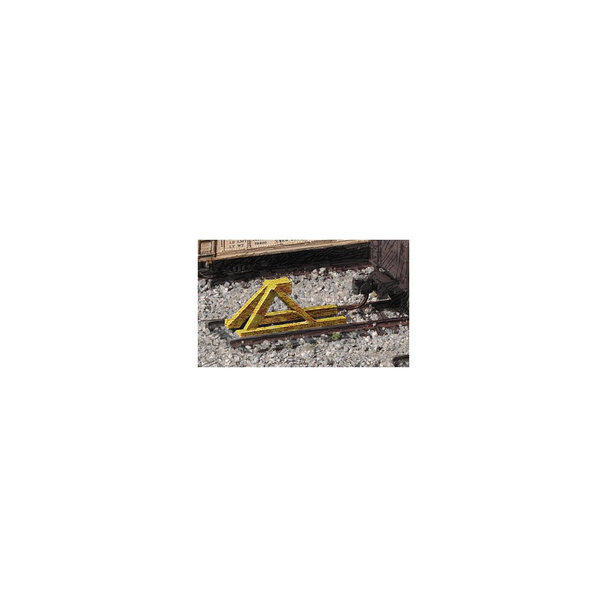 Track Bumper - Built-ups -- Yellow pkg(5), N, Walthers Cornerstone 2602