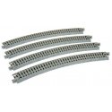 Curved Roadbed Track Section - Unitrack -- 30 Degree, 15′ 381mm Radius, N, Kato USA Inc 20140