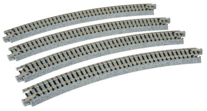 Curved Roadbed Track Section - Unitrack -- 30 Degree, 15′ 381mm Radius, N, Kato USA Inc 20140