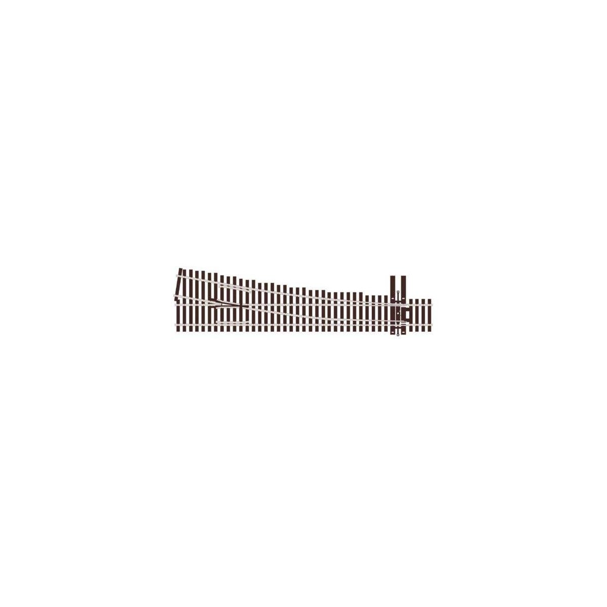 North American-Style Code 83 6 Turnout - Streamline -- Right Hand, Unifrog, HO, Peco SLU8361