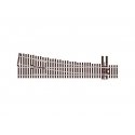 North American-Style Code 83 6 Turnout - Streamline -- Right Hand, Unifrog, HO, Peco SLU8361