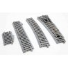 4 Manual Turnout - Unitrack -- Left Hand - 21-5/8′ 550mm 19 Degree Diverging Route, HO, Kato USA Inc 2852