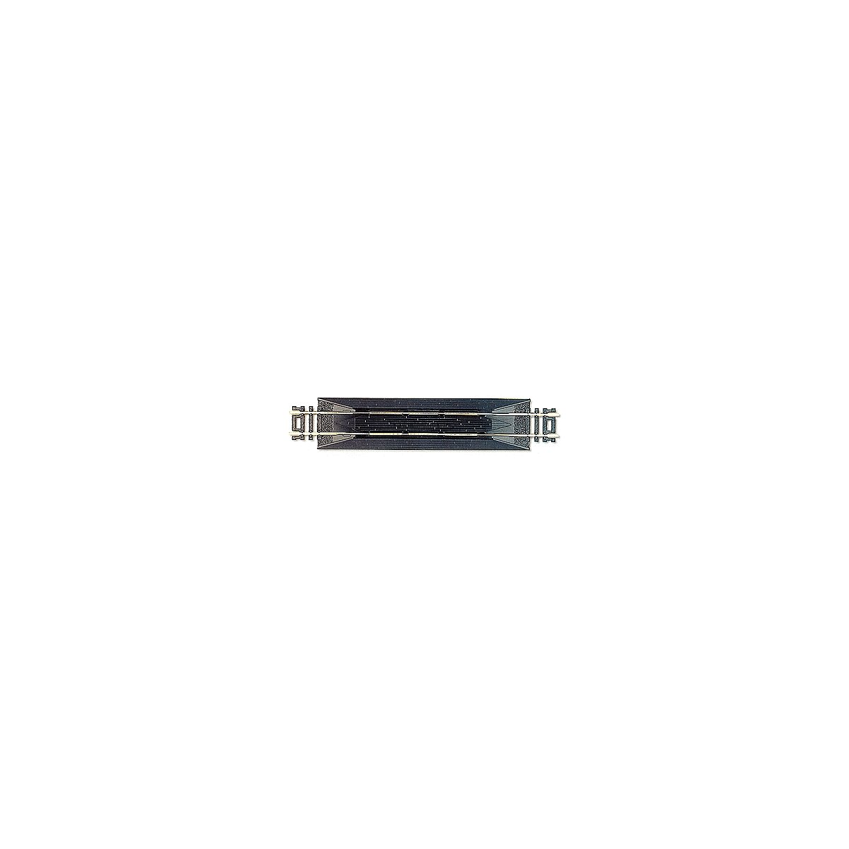Code 100 Rerailer 3-Pack -- Nickel-Silver Rail, Black Ties, HO, Atlas Model Railroad Co. 844