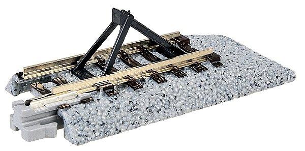 Straight Roadbed Bumper Track Section - Unitrack -- Style C - 2-7/16′ 62mm pkg(2), N, Kato USA Inc 20048