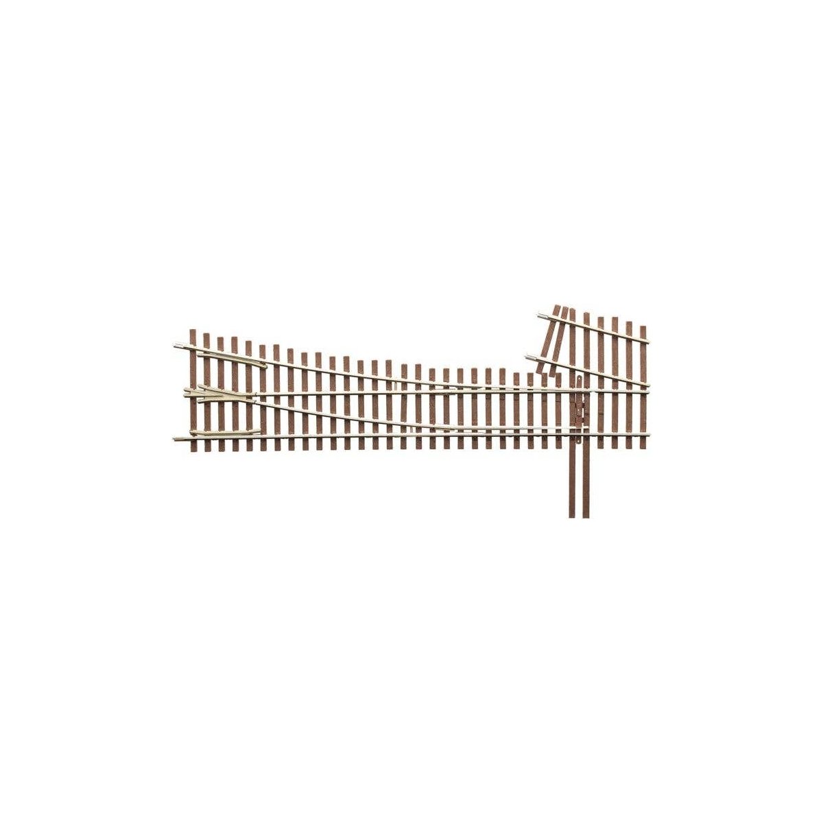 Code 83 Ladder Track System Turnout -- 5d Right Hand Intermediate Ladder, HO, Micro Engineering 14717