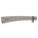 North American Style Code 83 Curved Turnout Electrofrog -- 7 Left, HO, Peco SLE8377