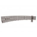North American Style Code 83 Curved Turnout Electrofrog -- 7 Left, HO, Peco SLE8377