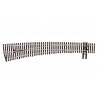 North American Style Code 83 Curved Turnout Electrofrog -- 7 Left, HO, Peco SLE8377