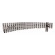 North American Style Code 83 Curved Turnout Electrofrog -- 7 Left, HO, Peco SLE8377