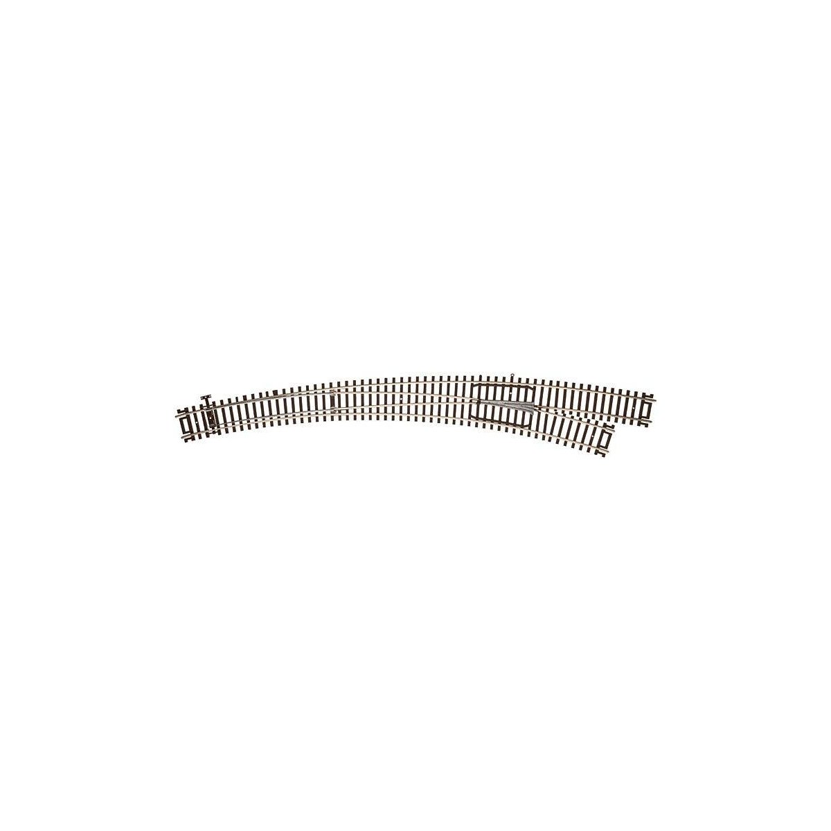Code 83 Curved Turnout - Customline(R) Mark IV -- Right Hand - Inside Radius 22′, Outside, HO, Atlas Model Railroad Co. 596