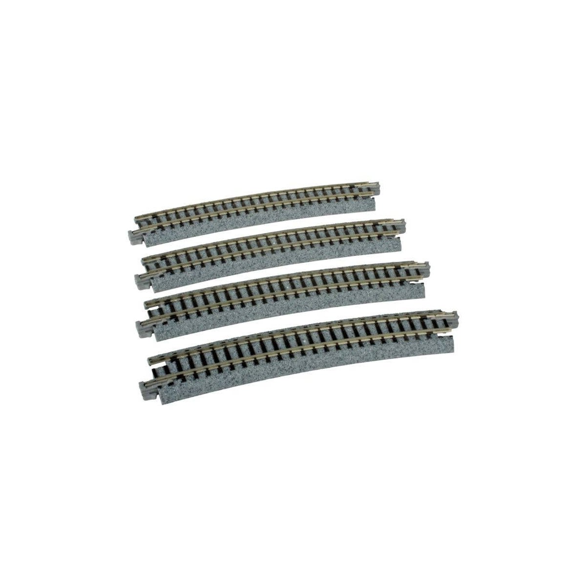 Curved Roadbed Track Section - Unitrack -- 15-Degree, 19′ 481mm Radius pkg(4), N, Kato USA Inc 20160