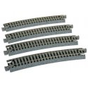 Curved Roadbed Track Section - Unitrack -- 15-Degree, 19′ 481mm Radius pkg(4), N, Kato USA Inc 20160