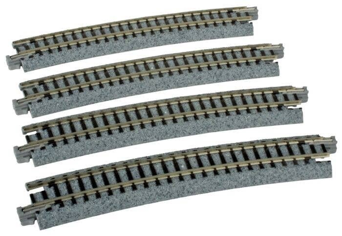 Curved Roadbed Track Section - Unitrack -- 15-Degree, 19′ 481mm Radius pkg(4), N, Kato USA Inc 20160