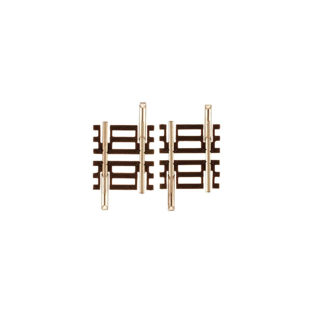 Code 55 Track w/Nickel-Silver Rail & Brown Ties -- Straight - 3/4′ 1.9cm pkg(6), N, Atlas Model Railroad Co. 2008