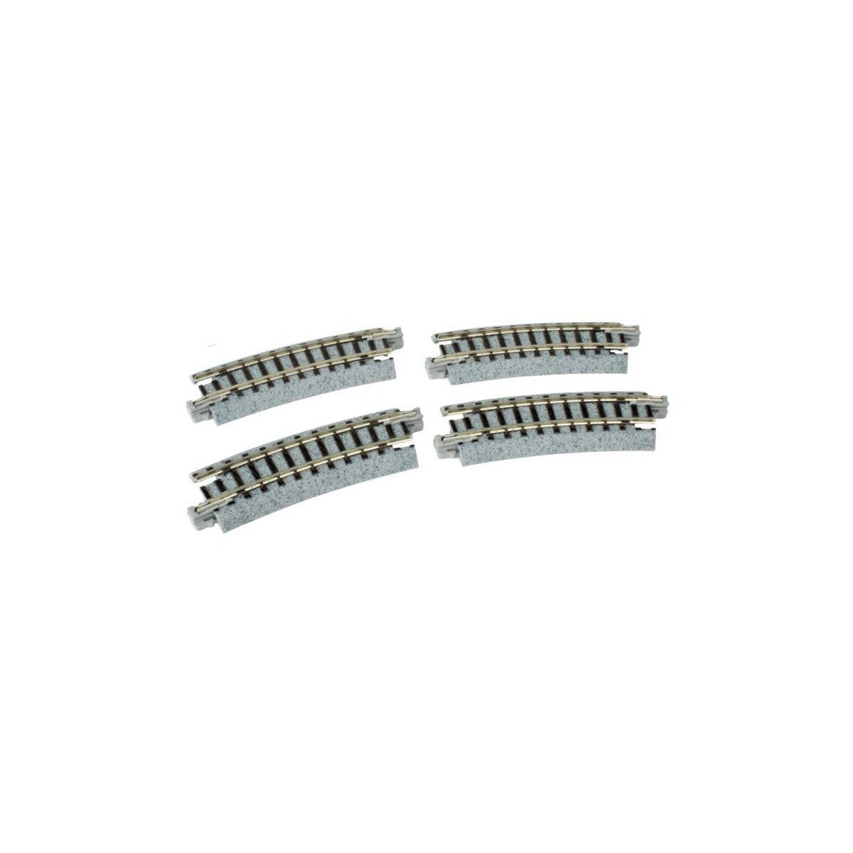 Unitrack -- Curved Track 9.75′ Radius 15-Degree pkg(4), N, Kato USA Inc 20101
