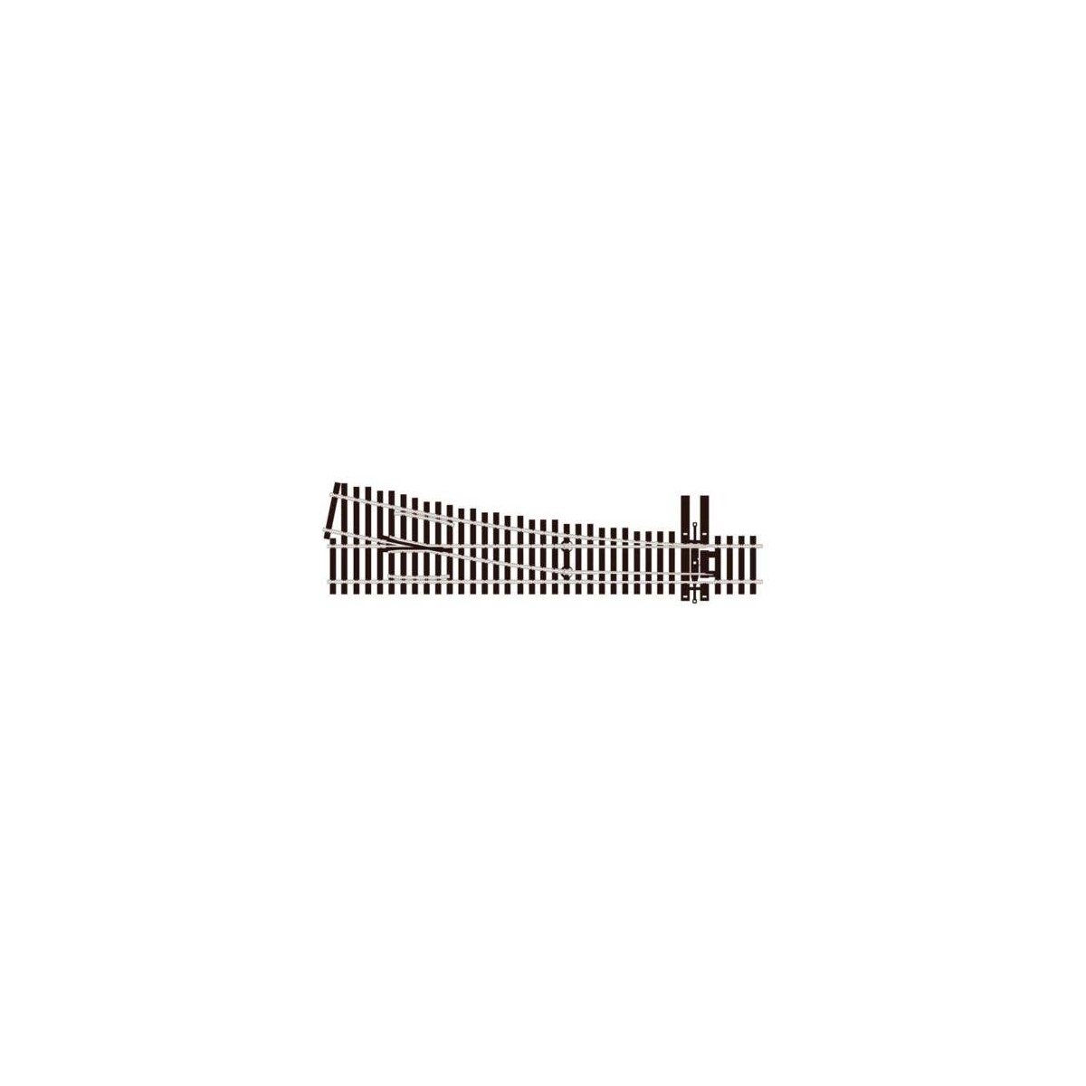 North American-Style Code 83 5 Turnout - Streamline -- Left Hand, Insulfrog, HO, Peco SL8352