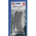 Unitrack Roadbed Track -- 7′ 18.3cm 45-Degree Curve pkg(4) (Need 8 Pieces for a Complete Circle), N, Kato USA Inc 20172