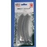 Unitrack Roadbed Track -- 7′ 18.3cm 45-Degree Curve pkg(4) (Need 8 Pieces for a Complete Circle), N, Kato USA Inc 20172
