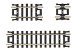 Straight Snap-Track(R) -- Assorted, Black Ties Includes: Two 2-1/2`, Four 1-1/4` & Four 5, N, Atlas Model Railroad Co. 2509