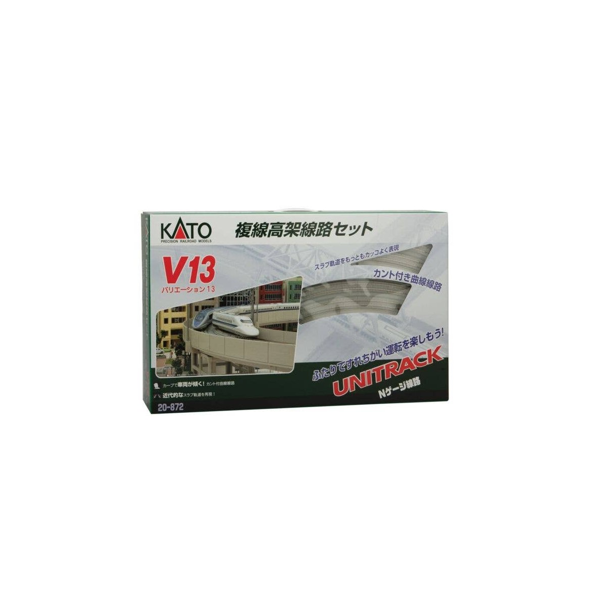 Unitrack V13 Set -- Double-Track Elevated Loop Track Set, N, Kato USA Inc 20872